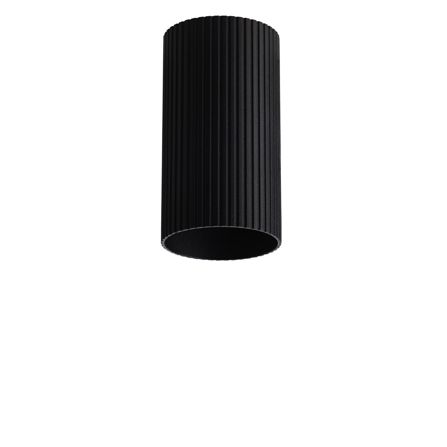 Bodové svetlá - Minimalistické bodové svietidlo Lucas Ribbed Tube 10 čierna