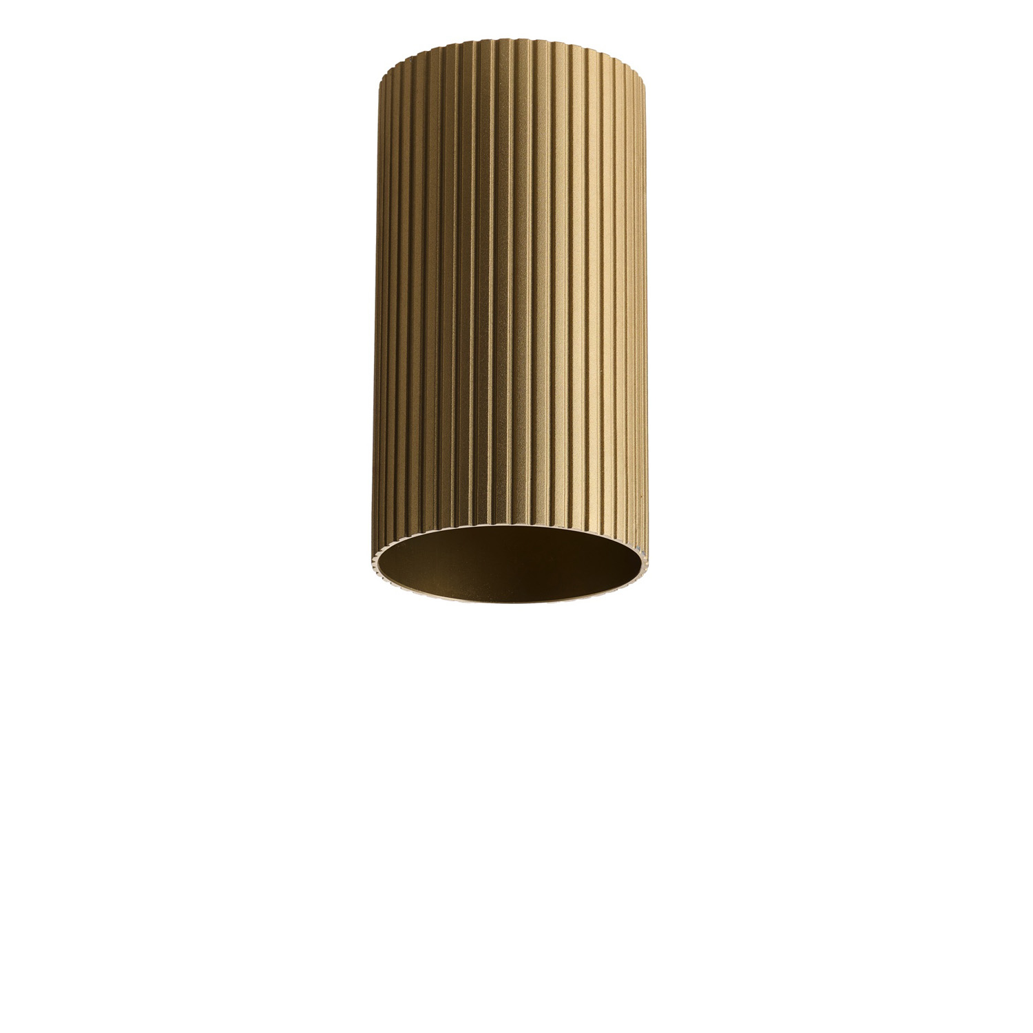 Bodové svetlá - Minimalistické bodové svietidlo Lucas Ribbed Tube 10 zlatá