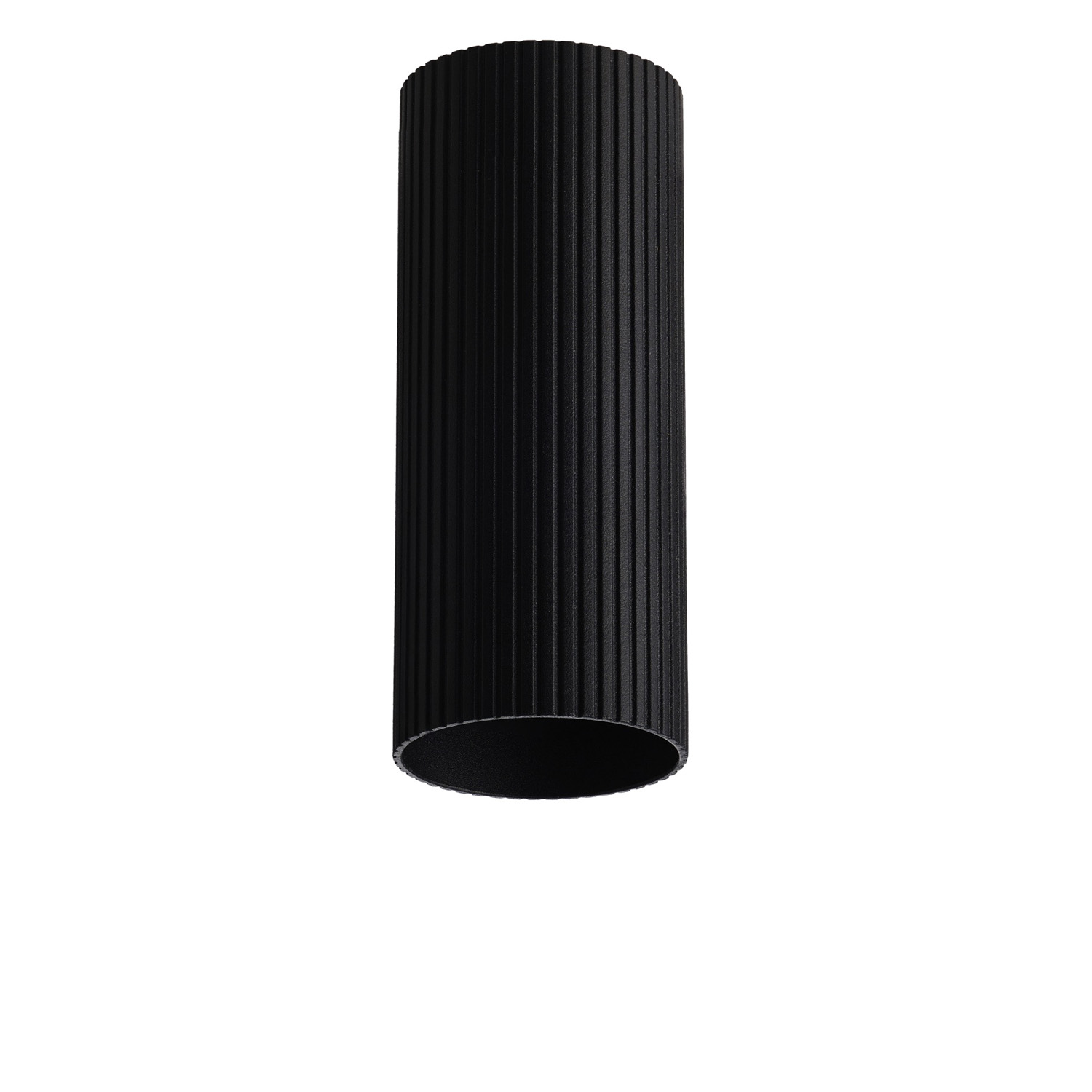Bodové svetlá - Minimalistické bodové svietidlo Lucas Ribbed Tube 30 čierna