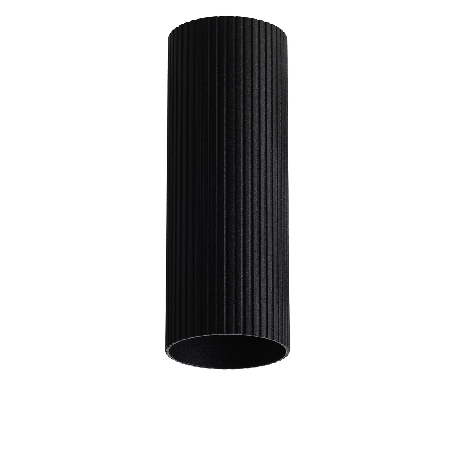 Bodové svetlá - Minimalistické bodové svietidlo Lucas Ribbed Tube 40 čierna