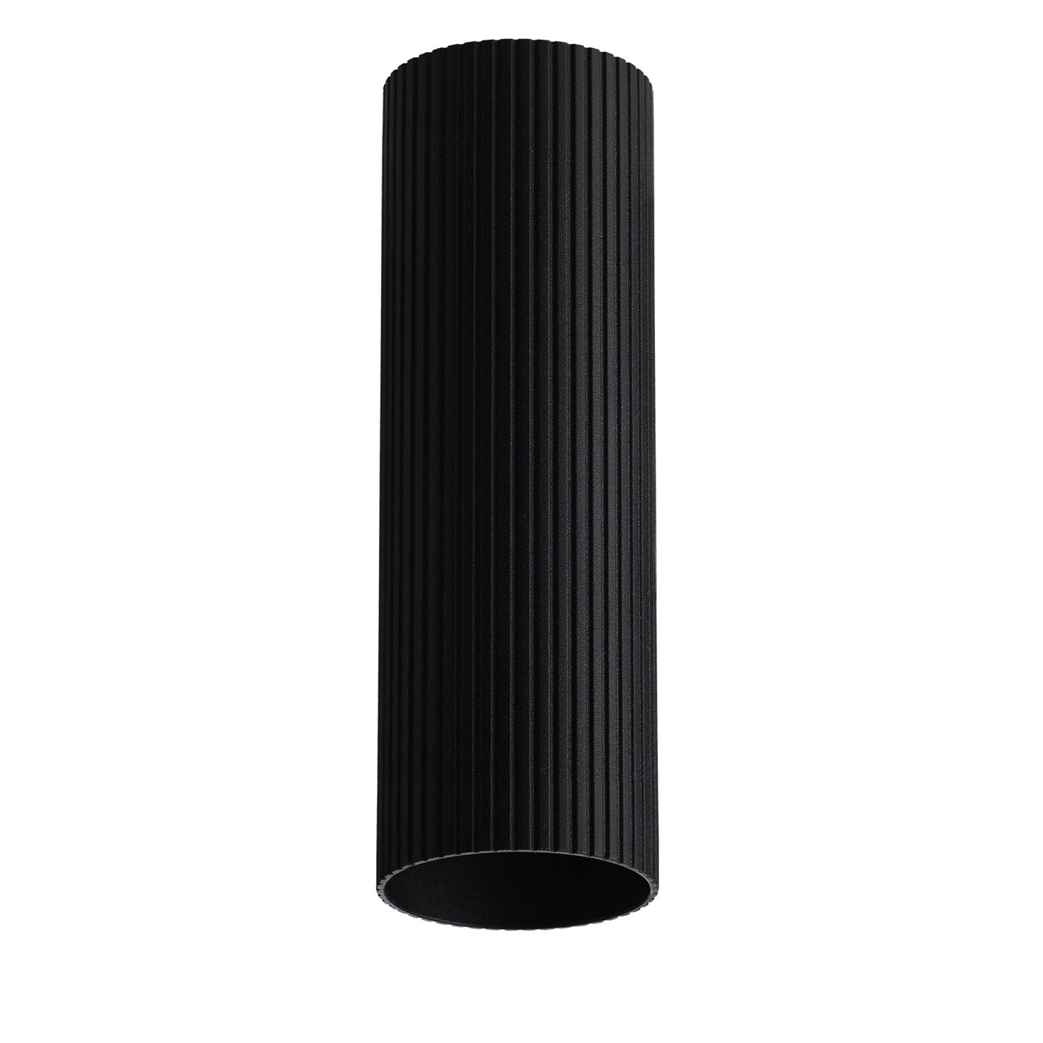 Bodové svetlá - Minimalistické bodové svietidlo Lucas Ribbed Tube 50 čierna